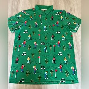 Tipsy Elves Golf Shirts Performance Athletic Fit‎ Men's Golf Polo Shirt 2XL.
